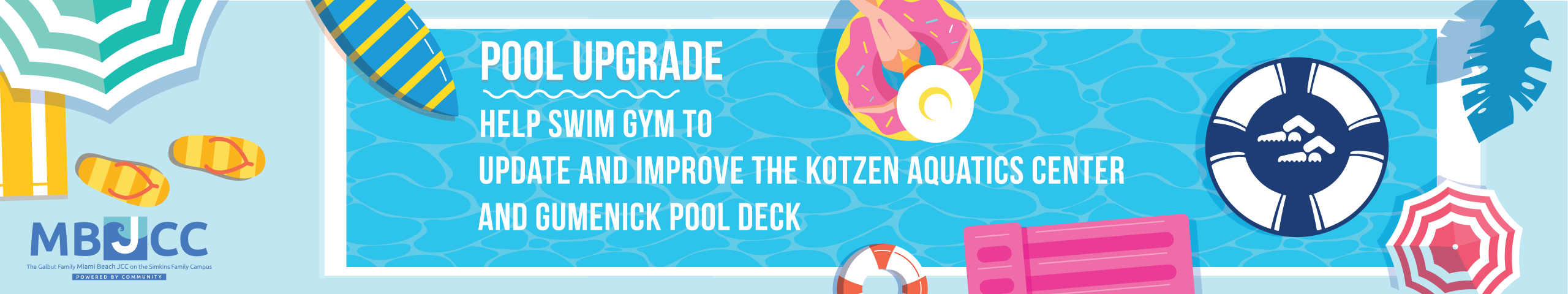 swim gym pool repair campaign landing page banner image