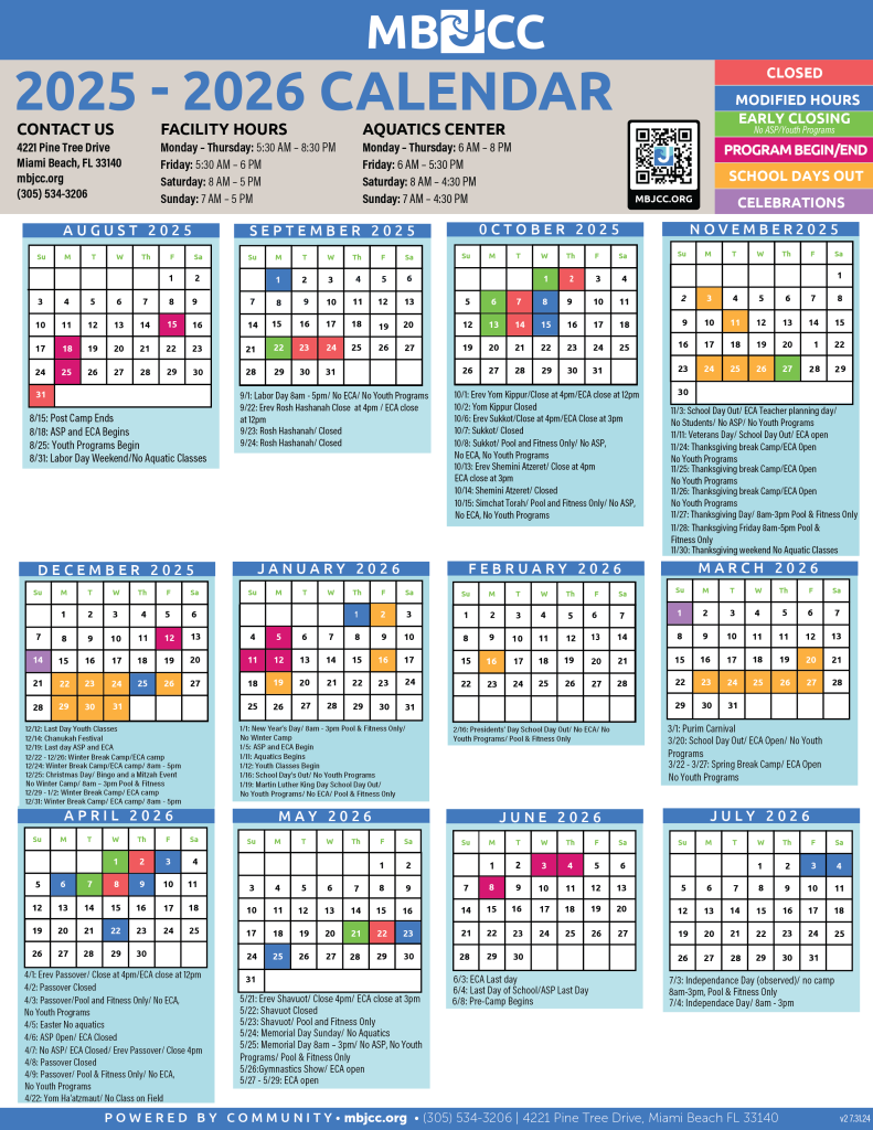 2025 - 2026 Calendar